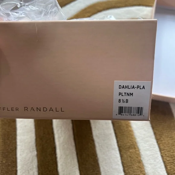 Loeffler Randall Metallic Champagne Heels with Bow and Block Heel - Picture 6 of 6